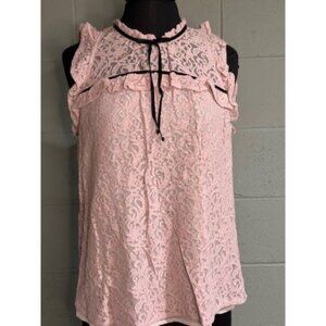 Soho New York & Company Pink Lace top- Size M
